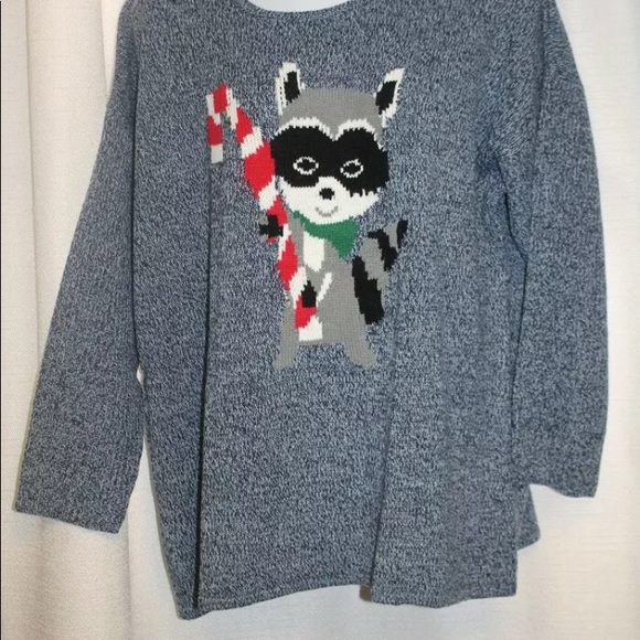 Woman Within HOLIDAY RACCOON PULLOVER SWEATER - Picture 5 of 7